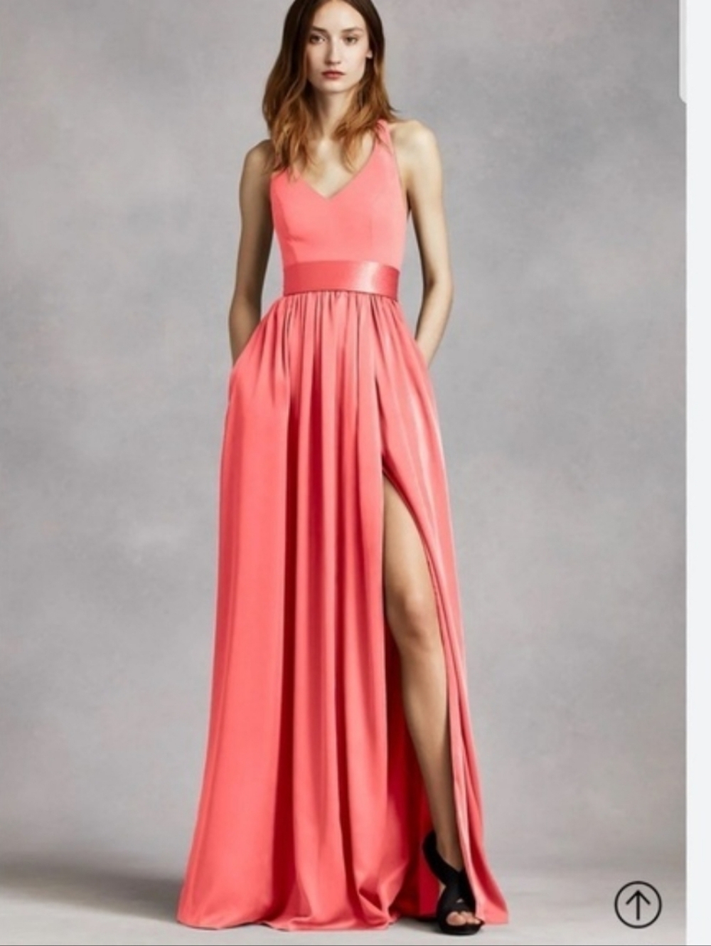 Vera Wang Coral Haltar Gown
